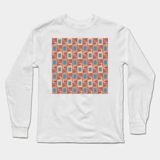 Mid Century Modern Pattern Long Sleeve T-Shirt